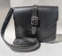 Black Leather Bag with Stirrup leather shoulder strap